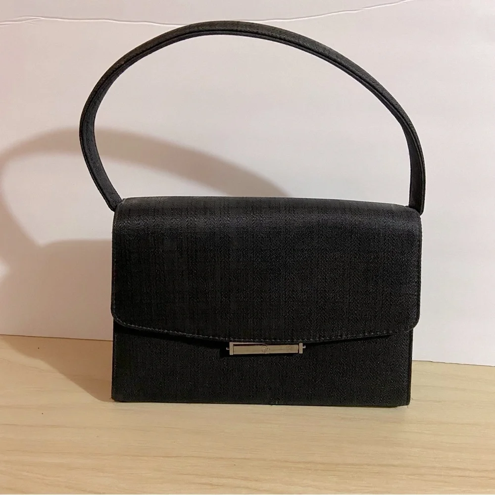 Vintage Saint Claire Handbag Bag Purse Clutch Elegant Classic Minimalist Black
